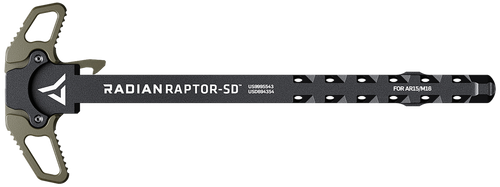 Radian Weapons R0376 Raptor SD Ambi Charging Handle, Radian OD, Gas Ported Shaft, Fits Mil-Spec AR-15/M16 Platform
