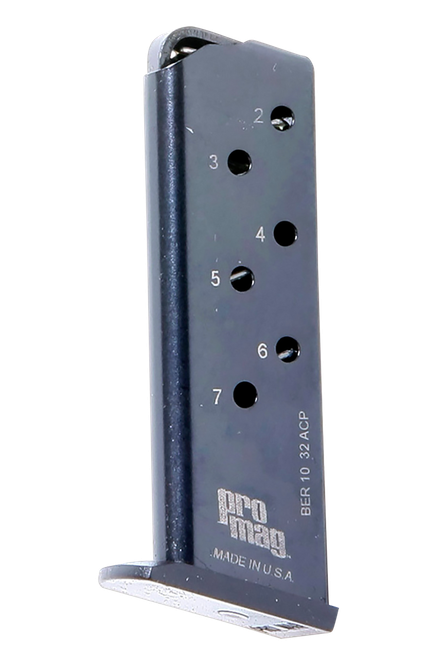 ProMag BER10   7rd 32 ACP Fits Beretta 3032 Tomcat Blued Steel