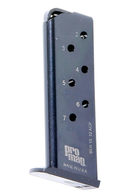 ProMag BER10   7rd 32 ACP Fits Beretta 3032 Tomcat Blued Steel