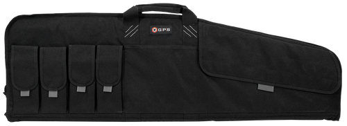GPS Bags SRC42 Single Rifle Case Black 600D Polyester w/ Mag Pouch Lockable Zippers & Fleece-Lining