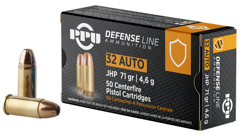 PPU PPD32A Defense  32ACP 71gr Jacketed Hollow Point 50 Per Box/20 Case