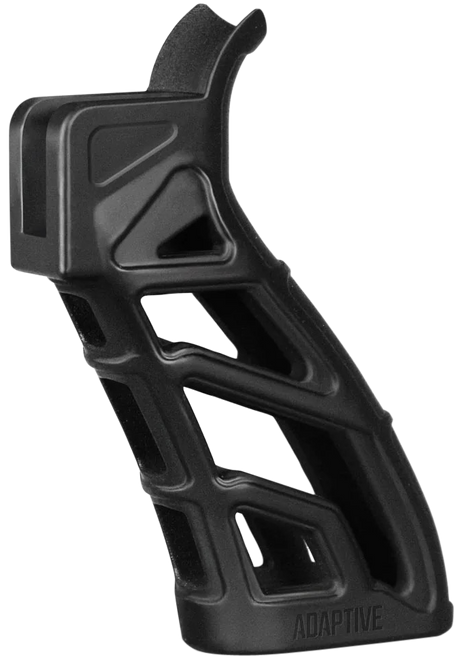 ADAPTIVE TACTICAL AT01900 Lightweight Tactical Grip (LTG)  Skeletonized Black Polymer, 25 Degree Grip Angle, Fits AR Platform