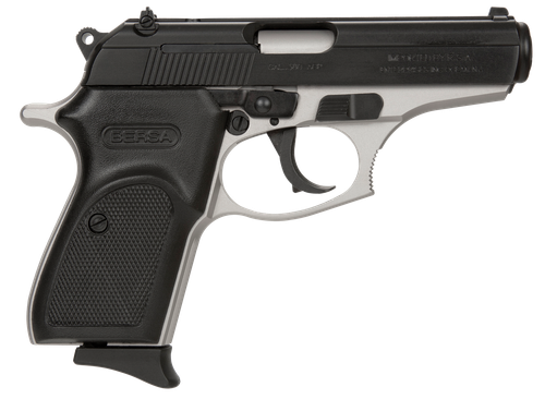 Bersa T380DT8 Thunder  Micro-Compact Frame 380 ACP 8+1, 3.50" Steel Barrel, Matte Black Serrated Steel Slide, Satin Nickel Aluminum Frame