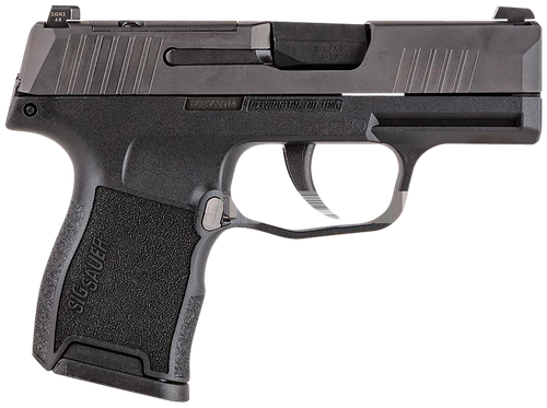 Sig Sauer 365380BSS P365  Micro-Compact 380 ACP 10+1 3.10" Black Carbon Steel Barrel, Black Nitron Optic Ready/Serrated Slide & Frame w/Sig Rail, Black Polymer Grips, Right Hand