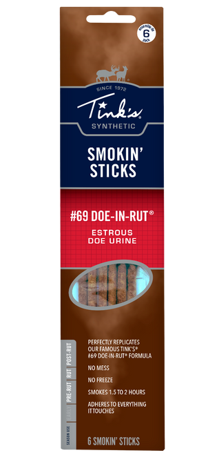 Tinks W6106 Smokin Stick  Deer Attractant Doe In Estrus Scent 6 Per Pkg