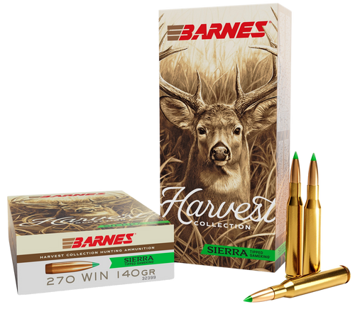 Barnes Bullets 32399  Harvest 270Win 140gr Sierra Tipped GameKing 20 Per Box/10 Case