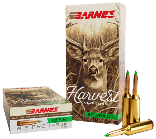 Barnes Bullets 32401  Harvest 6.5PRC 145gr Sierra Tipped GameKing 20 Per Box/10 Case