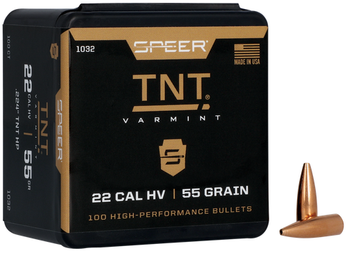 Speer 1032 TNT  22Cal 55gr Jacketed Hollow Point 100 Per Box/5 Case