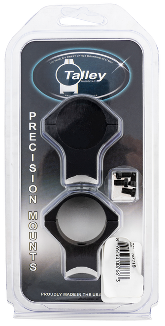 Talley 75X719 Scope Mount/Ring Combo  Black Anodized Aluminum 30mm Tube Savage (8-40) Round Receiver w/Accutrigger High Rings 0 MOA