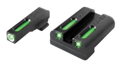 TruGlo TG13SG1A TFX  Black | Green Tritium & Fiber Optic White Outline Front Sight Green Tritium & Fiber Optic Rear Sight