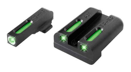 TruGlo TG13SG1A TFX  Black | Green Tritium & Fiber Optic White Outline Front Sight Green Tritium & Fiber Optic Rear Sight