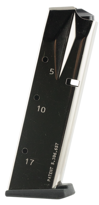 Mec-Gar MGSW5917N S&W  Nickel 17rd 9mm Luger for S&W 5900 Series/910/915/659