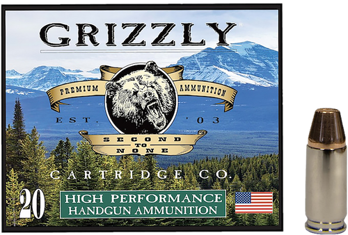Grizzly Ammo GC9+P+49mm+P Luger 124gr Full Metal Jacket Flat Point 20 Per Box/10 Case