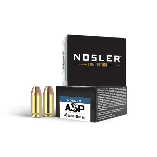 NOSLER ASP 45 ACP 185gr HG JHP 20rd