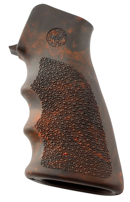 Hogue 15016 OverMolded Grip Cobblestone Red Lava Rubber with Finger Grooves for AR-15, M16