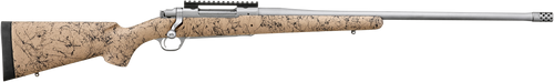 Ruger 57156 Hawkeye FTW Hunter Full Size 7mm PRC 4+1 24" Matte Stainless Threaded Barrel, Picatinny Rail Stainless Steel Receiver, Speckled Tan/Black HS Precision Synthetic Stock
