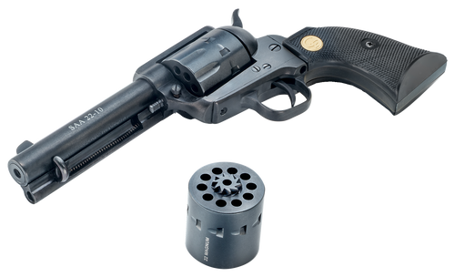 Chiappa Firearms 340170D SAA 1873  Medium Frame 22 LR/22 WMR 10 Shot, 7.50" Blued Steel Barrel, Blued Steel Frame, Blued Cylinder, Black Plastic Grip, Exposed Hammer