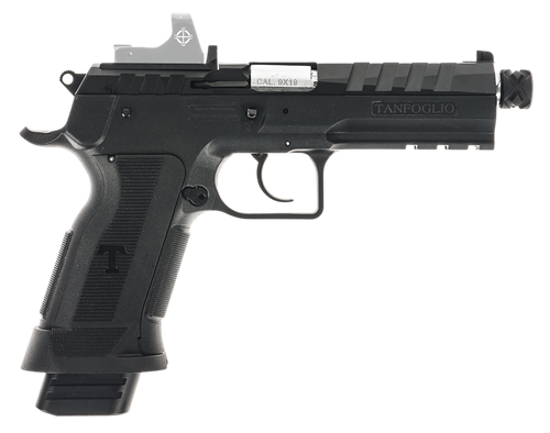 Tanfoglio TFFDT9RS Force Duty Tactical 9mm Luger 20+1 4.90" Stainless Threaded Barrel, Black Steel Optic Ready/Serrated Slide, Black Polymer Frame w/Beavertail & Picatinny Rail, Textured Grip