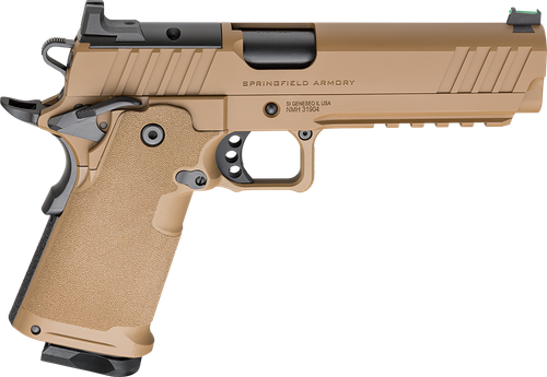 Springfield Armory PH9119AOSCBLC 1911 DS Prodigy 9mm 10+1 5" Coyote Brown Cerakote Optic Ready Carbon Steel Slide Polymer Grip