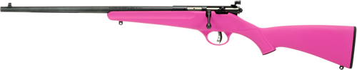 Savage Arms 13844 Rascal  Youth 22 LR 1rd 16.13" Matte Black Sporter Barrel, Matte Black Carbon Steel Receiver, Pink Fixed Synthetic Stock, Left Hand