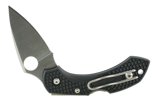 Spyderco C28PBK2 Dragonfly 2  2.25" Folding Clip Point Plain VG-10 SS Blade Black FRN Handle Includes Pocket Clip
