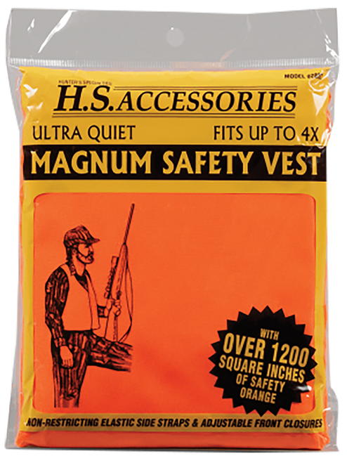 Hunters Specialties HS02002 Safety Vest Magnum Fits up to 4XL Chest Orange