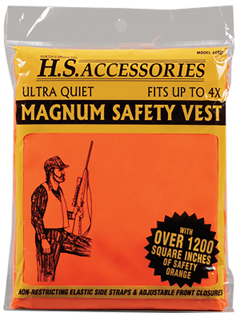 Hunters Specialties HS02002 Safety Vest Magnum Fits up to 4XL Chest Orange