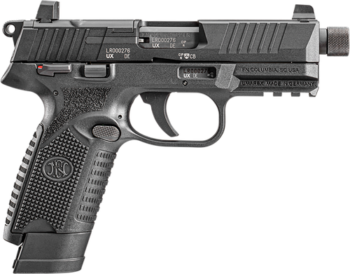 FN 66101011 502 Tactical 22 LR 10+1 4.60" Steel Threaded Barrel, Black Optic Ready/Serrated Slide & Polymer Frame w/Picatinny Rail, Black Textured Polymer Grip, Ambidextrous