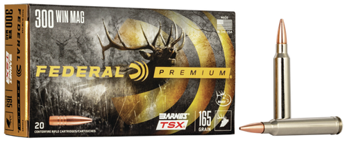 Federal P300WR Premium  300WinMag 165gr Barnes TSX 20 Per Box/10 Case