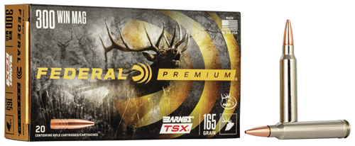 Federal P300WR Premium  300WinMag 165gr Barnes TSX 20 Per Box/10 Case