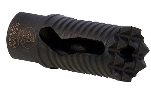 Troy Ind SBRAMED05BT00 Medieval Muzzle Brake Black Steel with 1/2"-28 tpi Threads & 2.25" OAL for 5.56x45mm NATO AR-Platform