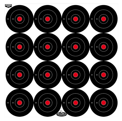Birchwood Casey 35309 Dirty Bird  3" Bullseye Tagboard Hanging Black/White 12 PK