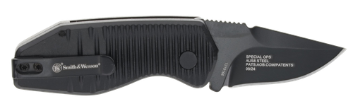 Smith & Wesson Knives 1219165 Special Ops  Mini 1.90" Folding Drop Point Plain AUS-8A SS Blade Aluminum Handle