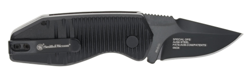 Smith & Wesson Knives 1219165 Special Ops  Mini 1.90" Folding Drop Point Plain AUS-8A SS Blade Aluminum Handle