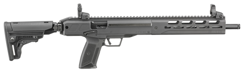 Ruger 19300 LC Carbine  5.7x28mm 16.25" Threaded Barrel 20+1, Black, Folding Stock, OEM Flip-Up Sights
