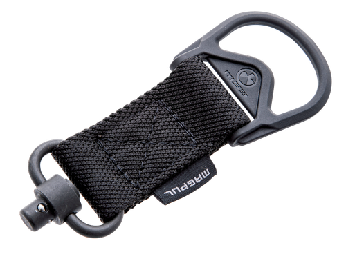 Magpul MAG517-BLK MS1/MS3 QD Sling Adapter made of Steel with Maganese Phosphate Black Finish, Polymer Hardware, Nylon 1.25" Webbing & Two to One-Point Design for AR-15, M4, M16, AK-Platform & AKM