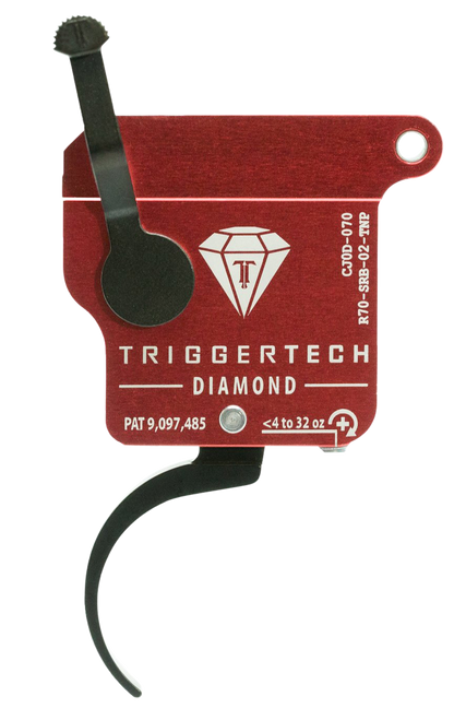 TriggerTech R70SRB02TNP Diamond Without Bolt Release Single-Stage Pro Curved Trigger with 0.30-2 lbs Draw Weight for Remington 700 Right