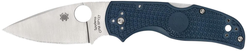 Spyderco C41PCBL5 Native 5 Lightweight 2.95" Folding Spear Point Plain CPM SPY27 SS Blade Cobalt Blue FRN Handle Includes Pocket Clip