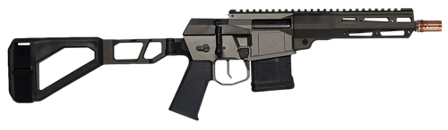 Q LLC MINIFIX300BLK8PST Mini Fix  300 Blackout 30+1 8" Black Anodized Tapered Threaded Barrel, Q-Sert Free-Float Handguards, Picatinny Rail Receiver, Black SBA3 Brace, Black Polymer Grips