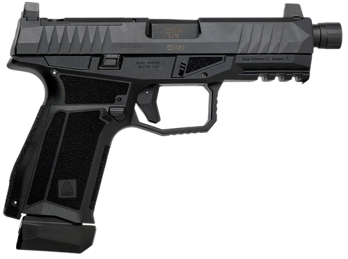 Global Ordnance LLC 815537024791 Delta M Gen2 9mm Luger 15+1 4" Black Threaded Barrel, Black Nitride Optic Cut/Serrated Slide, Black Frame, Ambidextrous