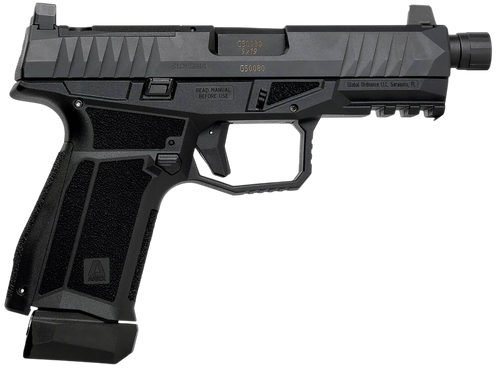 Global Ordnance LLC 815537024791 Delta M Gen2 9mm Luger 15+1 4" Black Threaded Barrel, Black Nitride Optic Cut/Serrated Slide, Black Frame, Ambidextrous