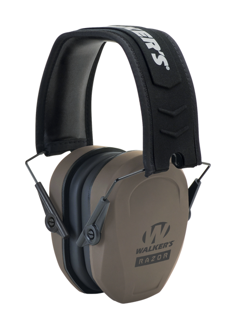Walker's GWPRSMPASFDE Razor Slim Passive Muff 27 dB Over the Head Flat Dark Earth/Black Polymer