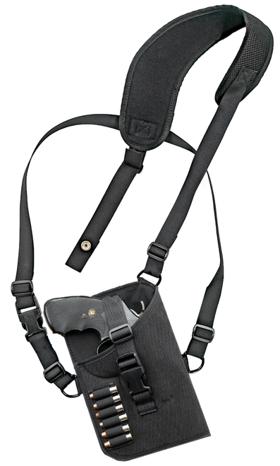 GrovTec US Inc GTHL15102R Trail Pack  Shoulder Black Nylon Harness Fits Med/Lg DA Revolver Fits 3-4" Barrel Right Hand