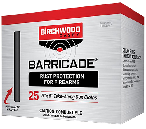 Birchwood Casey 33025 Barricade Take Alongs Foil Pack 5" x 8" Cloths 25 Per Box
