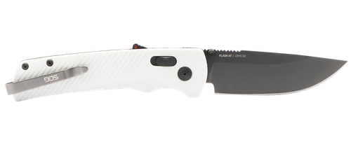 S.O.G SOG11181041 Flash AT 3.45" Folding Straight Back Plain TiNi Cryo D2 Steel Blade, Concrete Gray Textured GRN Handle