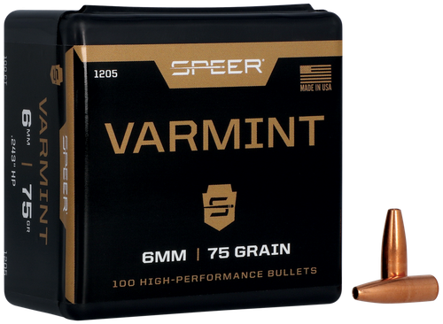 Speer 1205 Varmint  6mm 75gr Jacketed Hollow Point 100 Per Box/5 Case