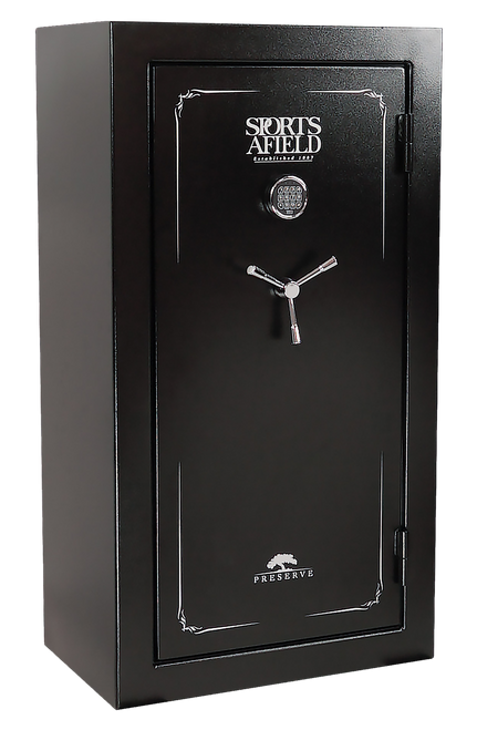 Sports Afield SECSA5932P Preserve SA5932P Keypad/Key Entry Black Textured Steel Holds 32 + 6 59" H x 32" W  x 20" D Fireproof- Yes