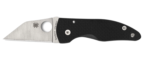 Spyderco C264CFP MicroJimbo  2.45" Folding Wharncliffe Plain Satin CPM S90V Blade, Black Textured Carbon Fiber Handle