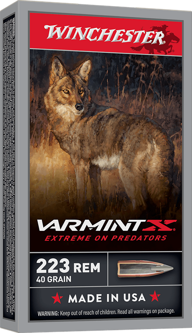 Winchester Ammo X223P1 Varmint X  223Rem 40gr Polymer Tip Rapid Expansion 20 Per Box/10 Case