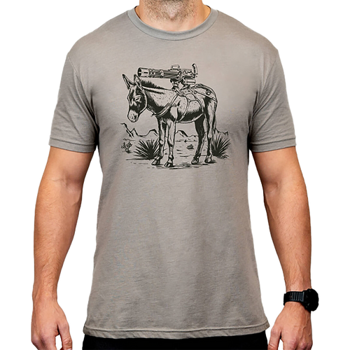 Magpul MAG1528-041-L Burro CVC  Stone Gray Heather Cotton/Polyester Short Sleeve Large